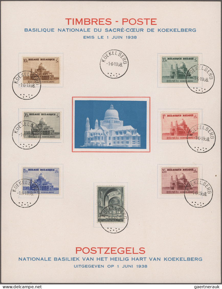 Belgium: 1937/1941, Lot Of Eleven Different Commemorative Sheets Bearing Michel - Verzamelingen