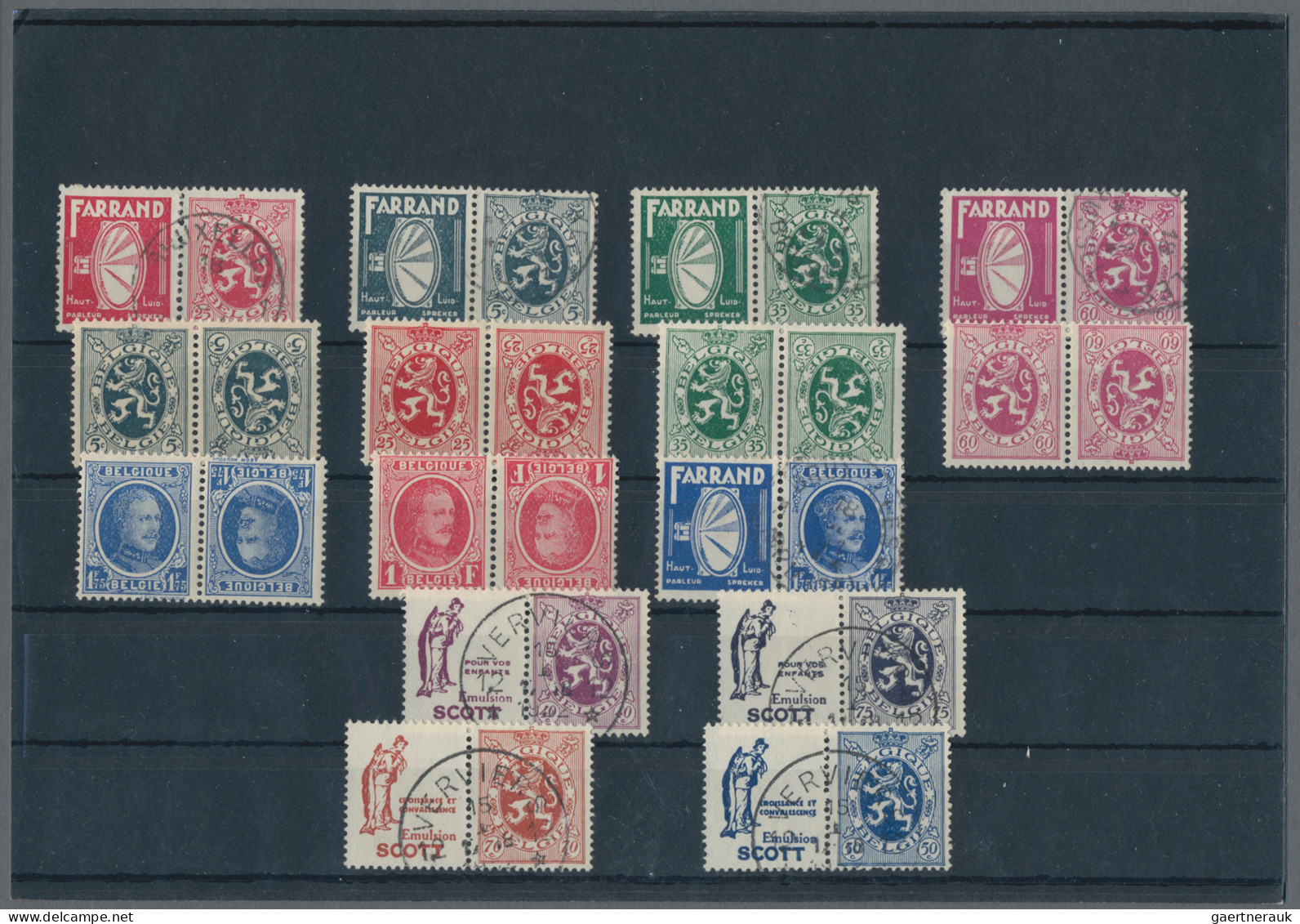 Belgium - Se-tenants: 1922/1932, Used And Mint Lot Of 15 Different Se-tenants In - Tete Beche [KP] & Interpaneles [KT]
