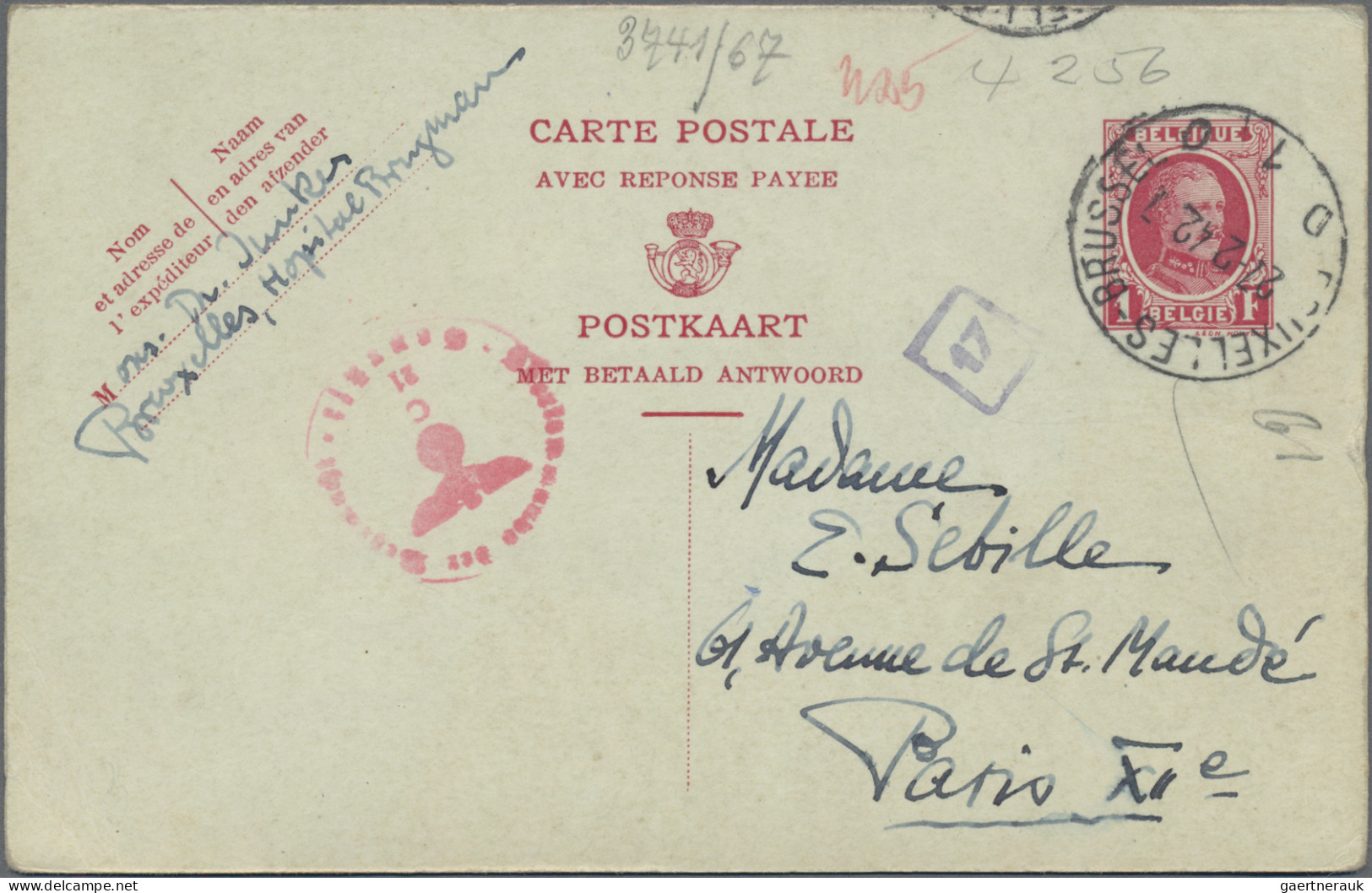 Belgium - Postal Stationery: 1871/1958, Assortment Of 46 Used/unused Stationerie - Autres & Non Classés