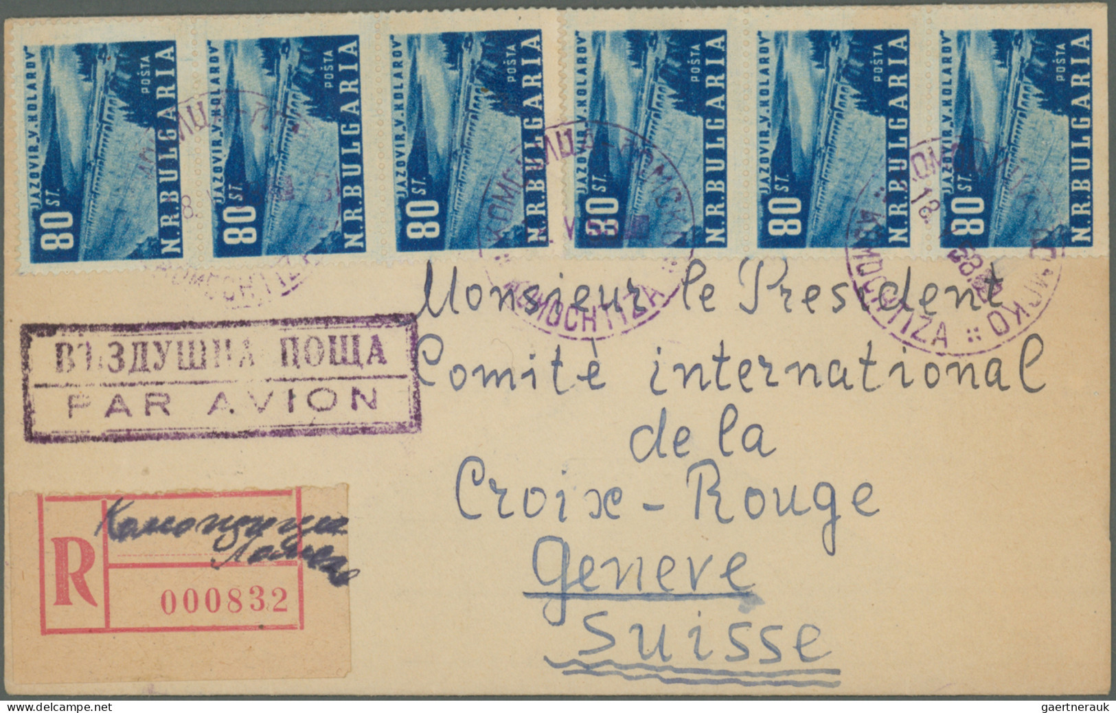 Bulgaria: 1953/1960, Holding Of Apprx. 227 Commercial Covers Bearing Commemorati - Briefe U. Dokumente
