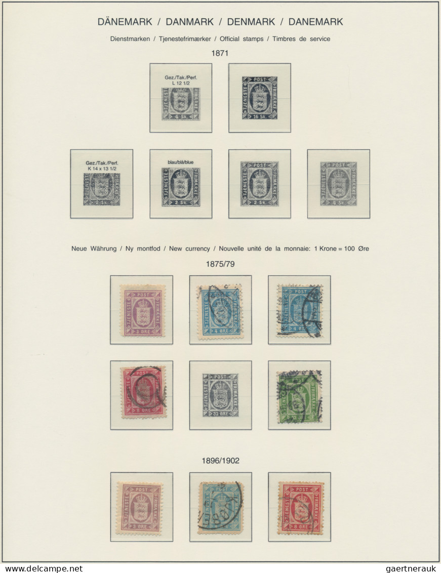 Denmark: 1854/1989, comprehensive collection in a Schaubek album from classic pe