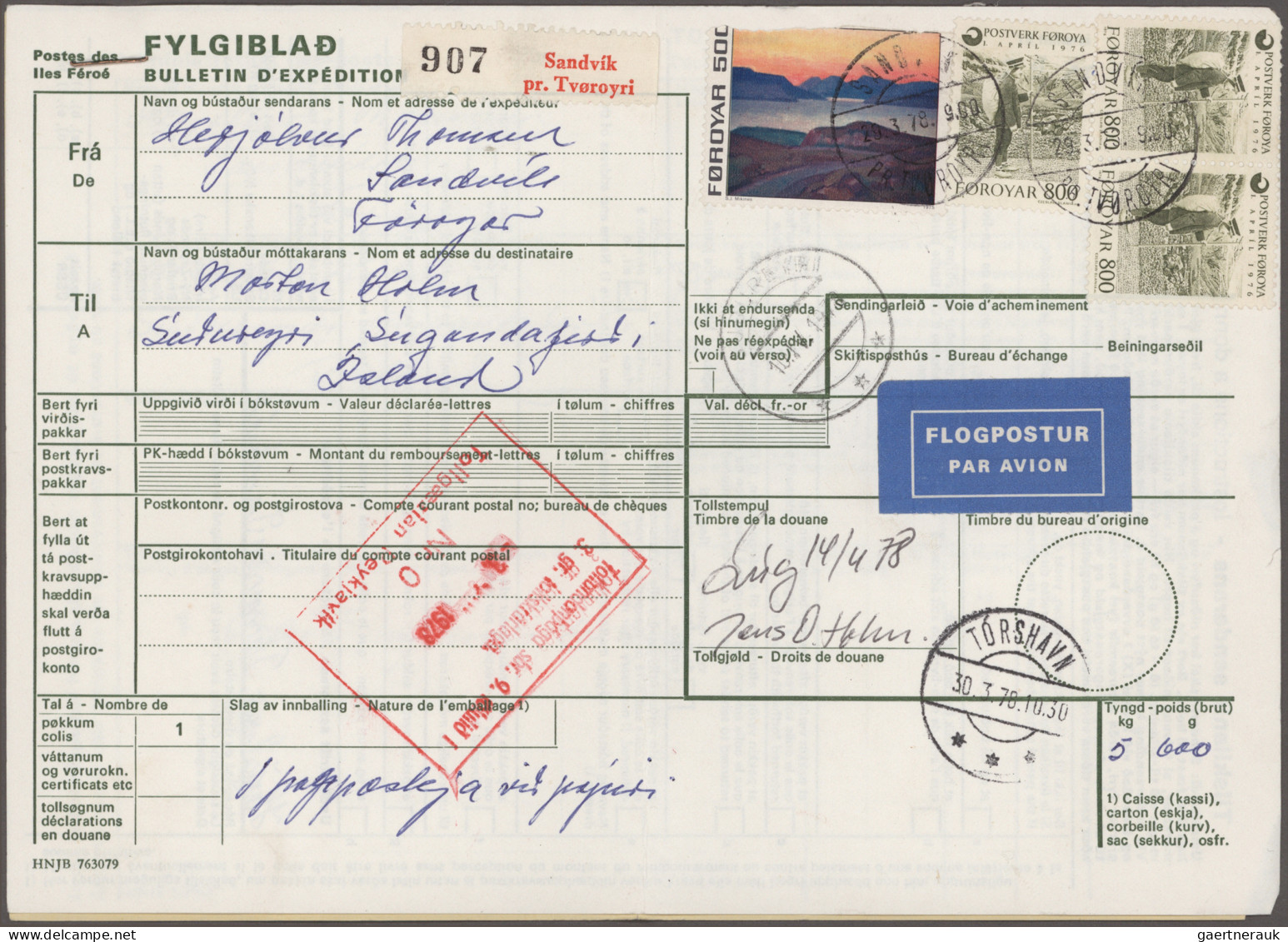 Faroe Islands: 1968/1995, Assortment Of Apprx. 145 Covers/cards Incl. A Nice Ran - Féroé (Iles)