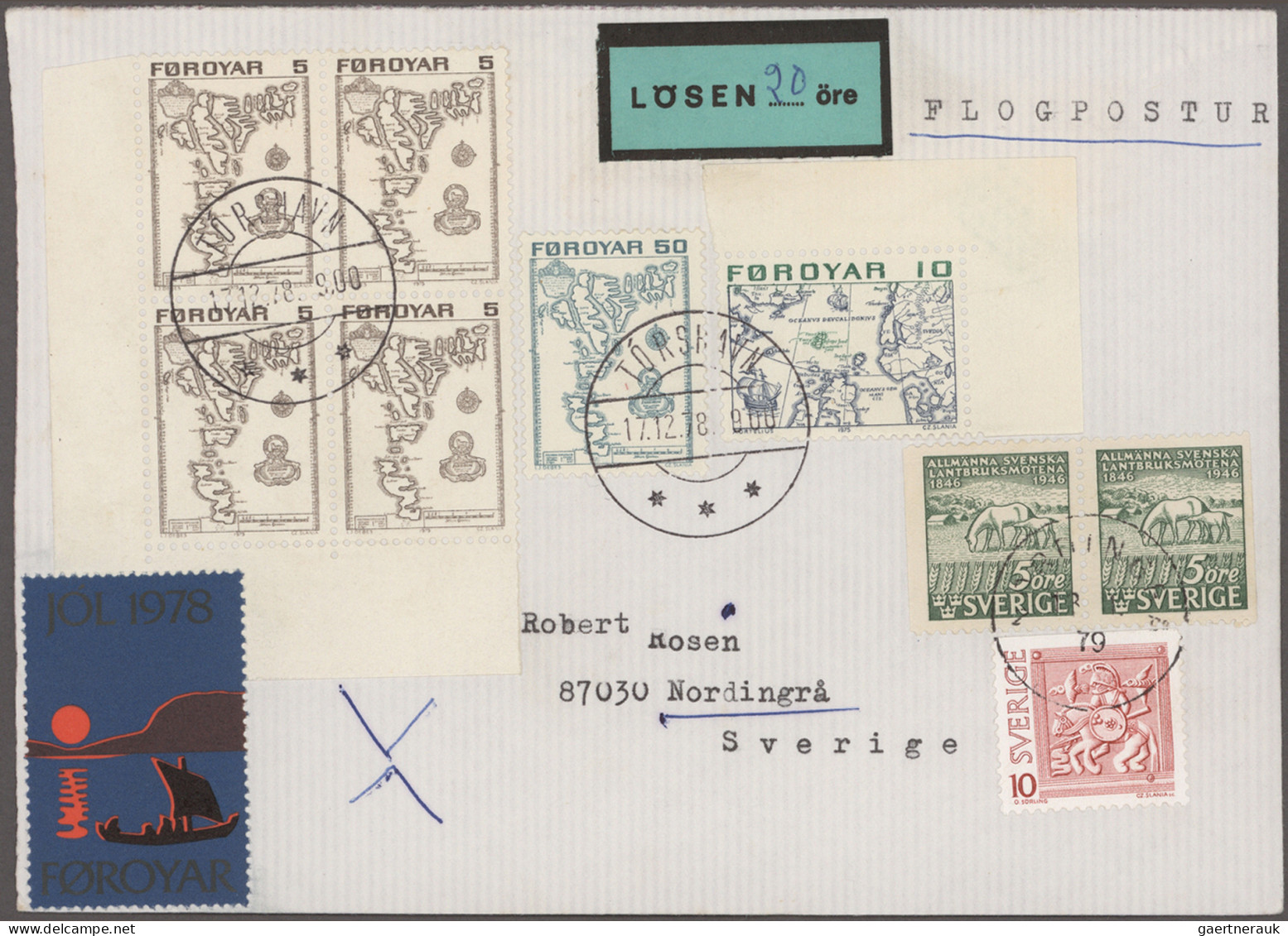 Faroe Islands: 1968/1995, Assortment Of Apprx. 145 Covers/cards Incl. A Nice Ran - Féroé (Iles)