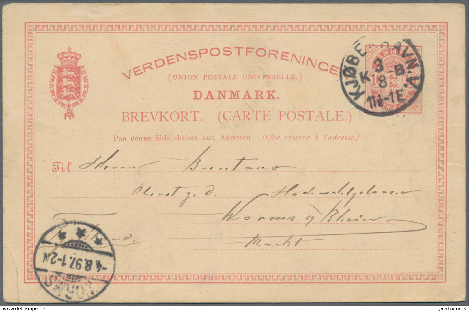 Denmark - Postal Stationery: 1871/1990 (ca.), Collection Of 110 Used And Unused - Interi Postali