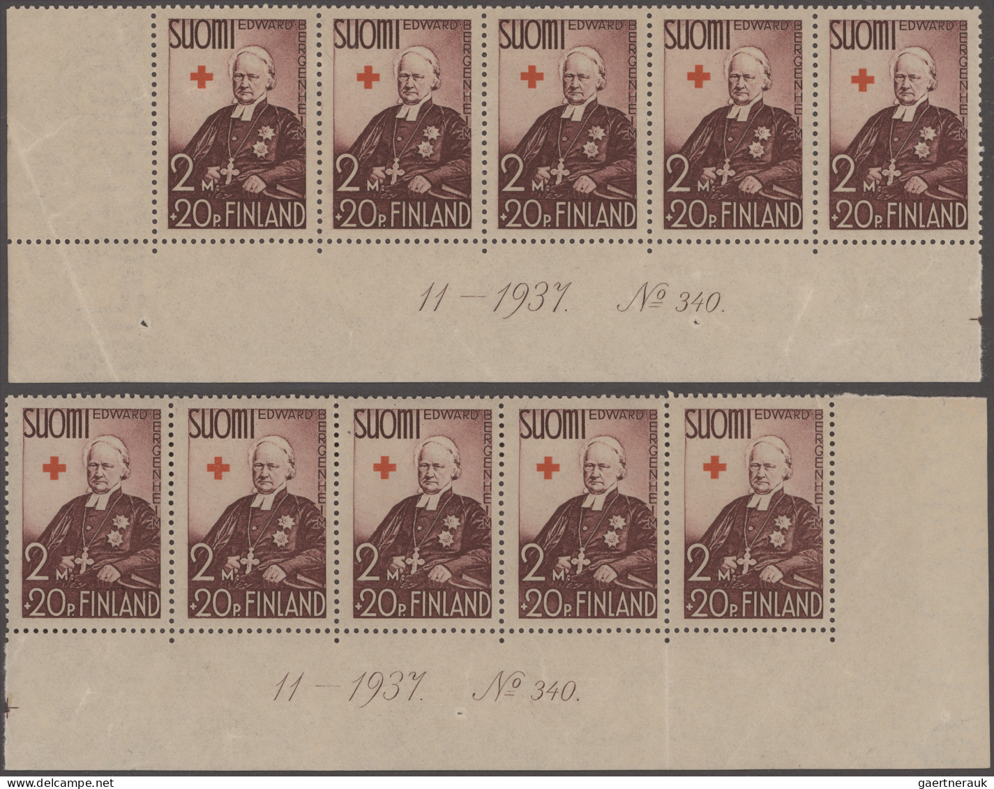 Finland: 1930/1942, Comprehensive MNH Balance Of (larger) Multiples Incl. Variou - Unused Stamps