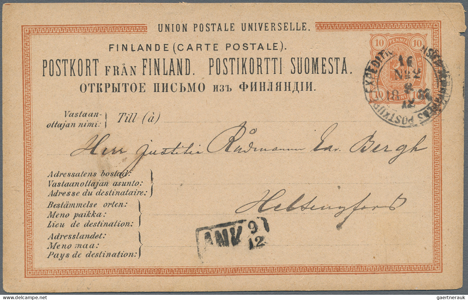 Finland - Postal Stationery: 1870's-1950 (c.): Near To 100 Postal Stationery Ite - Ganzsachen