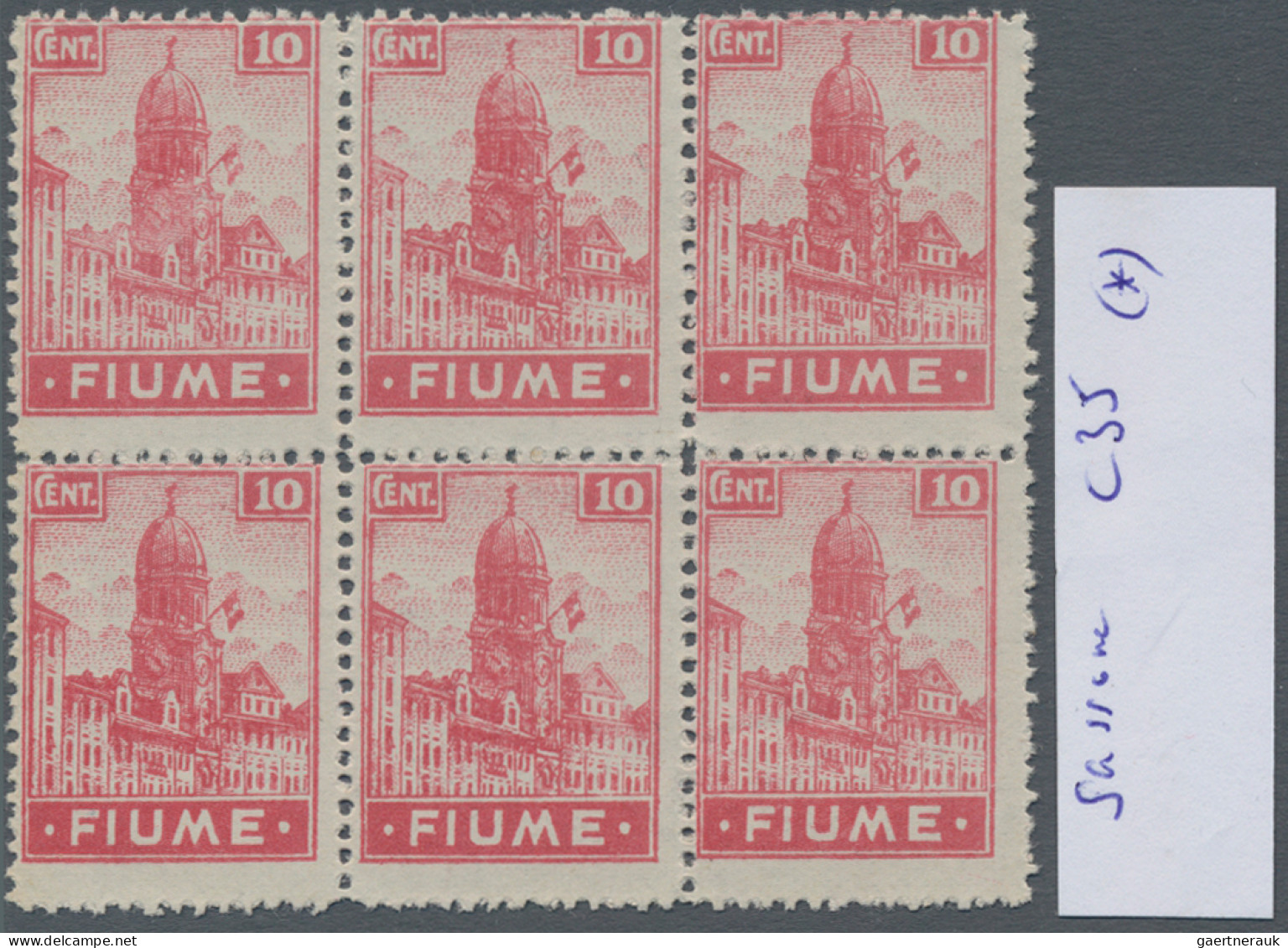 Fiume: 1918/1923, Lot With Better Inc. Michel 9 And 17, Better Handstamps Ea. Si - Fiume