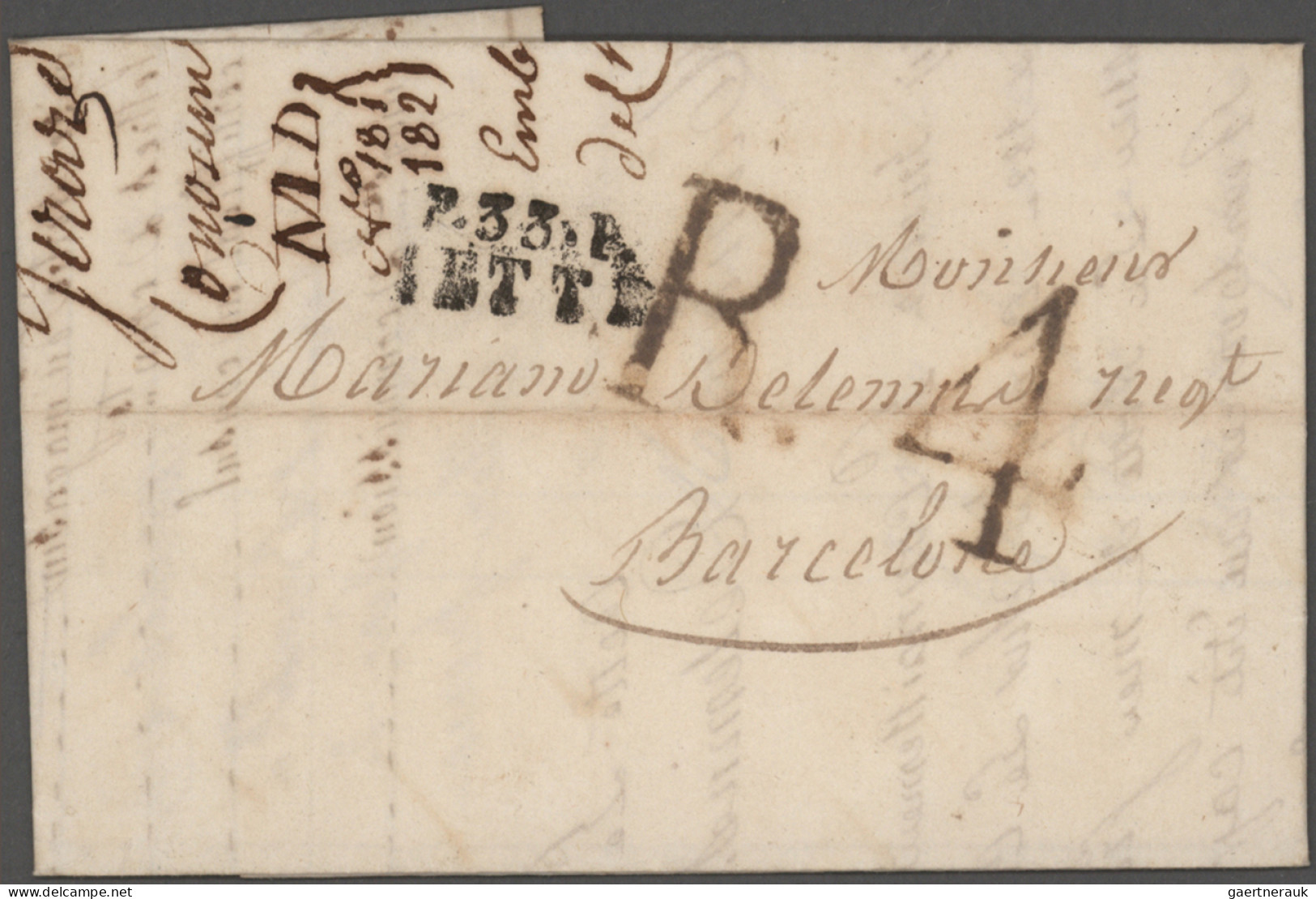 France -  Pre Adhesives  / Stampless Covers: 1800/1850 (ca.), Departments 30-39, - 1801-1848: Precursores XIX