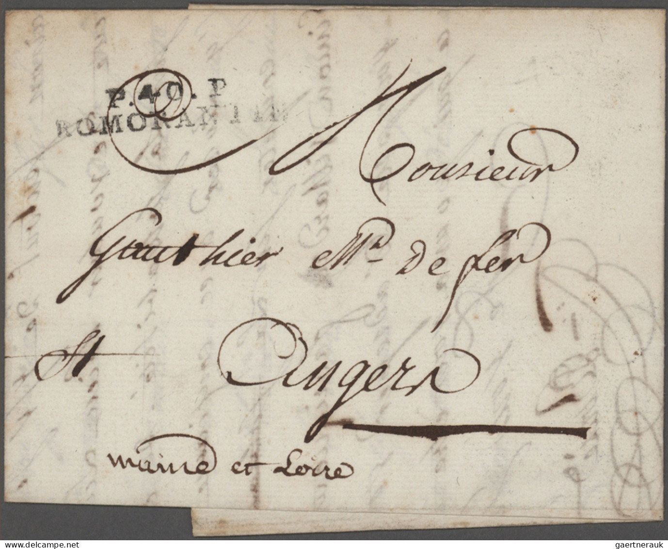 France -  Pre Adhesives  / Stampless Covers: 1800/1850 (ca.), Departments 40-99, - 1801-1848: Vorläufer XIX