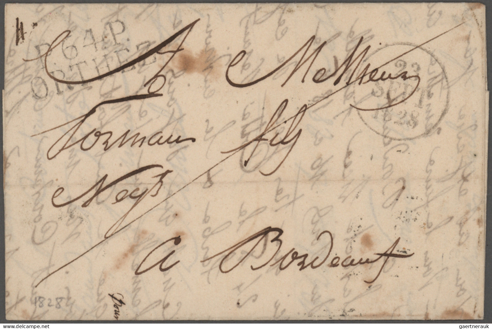 France -  Pre Adhesives  / Stampless Covers: 1800/1850 (ca.), Departments 40-99,