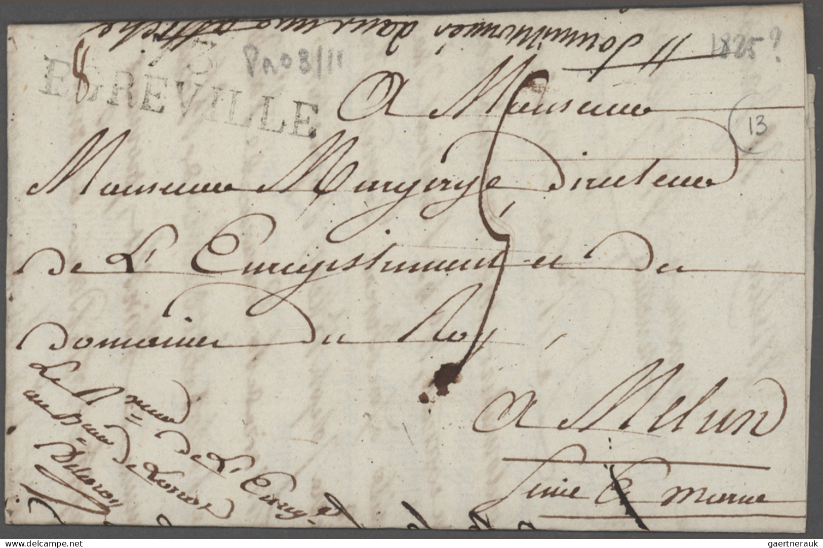 France -  Pre Adhesives  / Stampless Covers: 1800/1850 (ca.), Departments 70-79, - 1801-1848: Précurseurs XIX