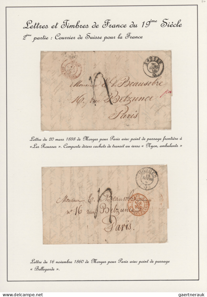 France -  Pre Adhesives  / Stampless Covers: 1829/1862, Petty Collection Of 14 S - 1849-1876: Klassik