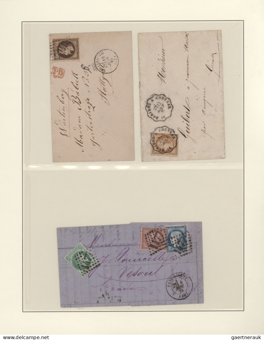 France: 1849/1910 (ca.), Used Collection In A Lindner Album, Mixed Quality From - Verzamelingen