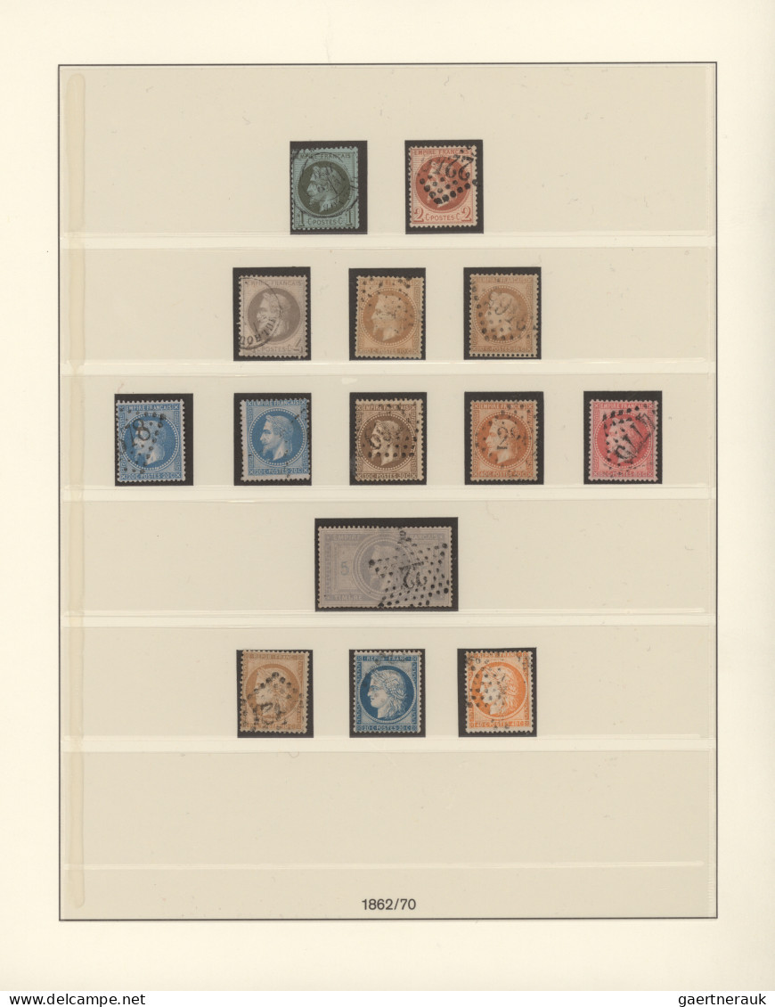 France: 1849/1910 (ca.), used collection in a Lindner album, mixed quality from