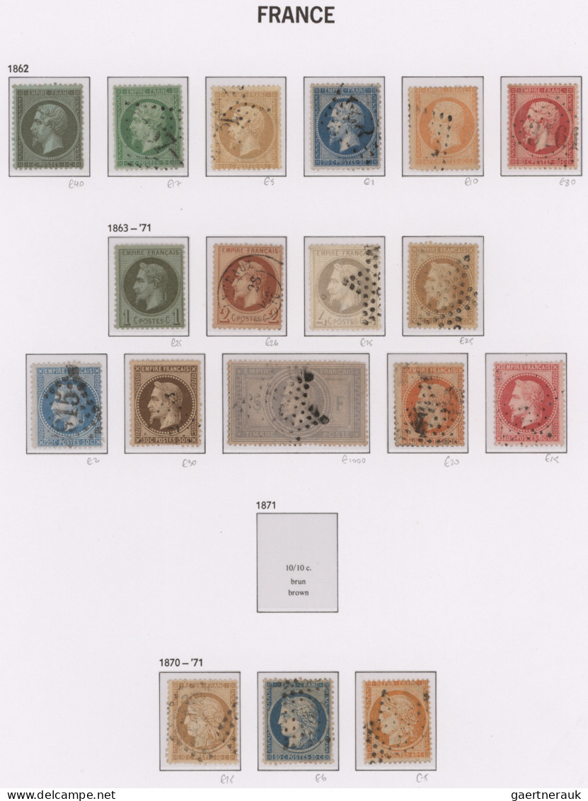 France: 1849/1969, Used And Mint Collection In Two DAVO Albums, Mixed Condition, - Collections