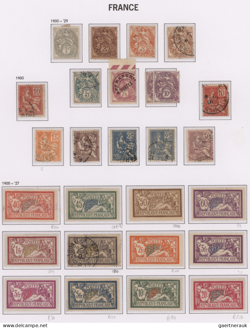 France: 1849/1969, Used And Mint Collection In Two DAVO Albums, Mixed Condition, - Verzamelingen