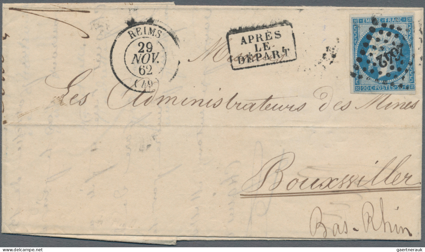 France: 1853/1875, Assortment Of Apprx. 80 Letters Bearing Frankings Mainly Empi - Verzamelingen