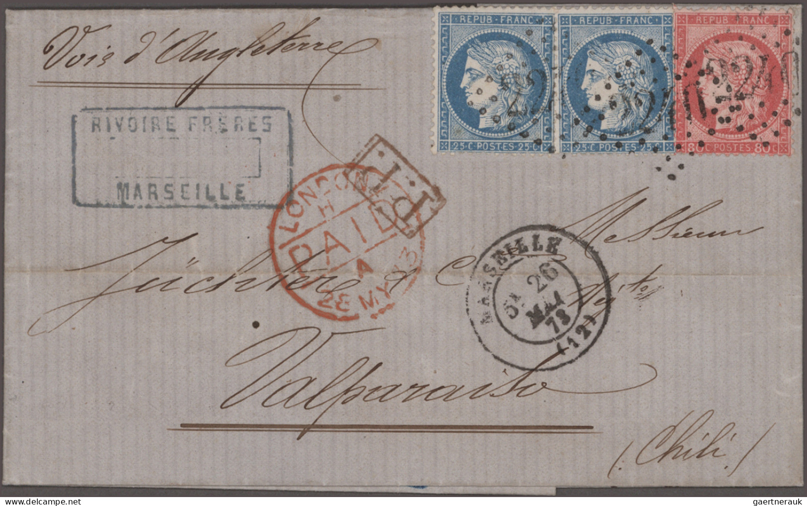 France: 1870/1900 (ca): Schöner Klassik-Briefposten Von 190 Belegen Mit Seltenen - Colecciones Completas