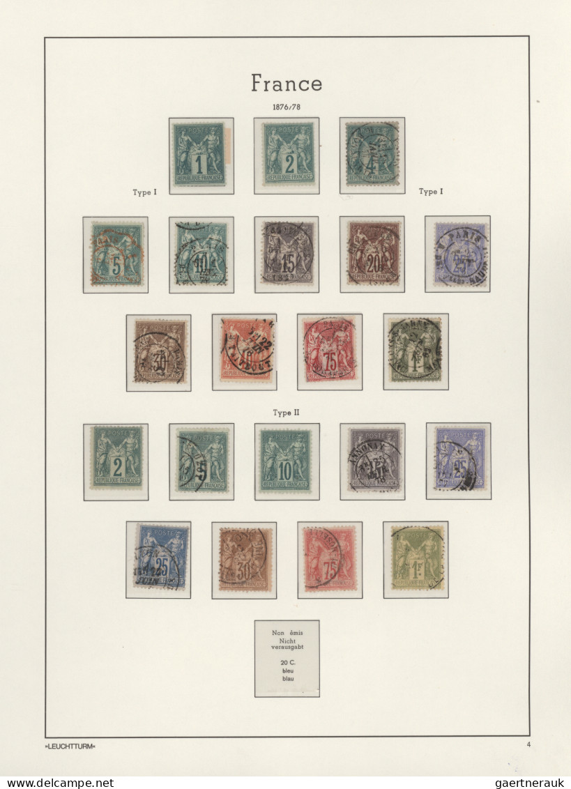 France: 1876/1900, Type Sage, Used And Mint Collection Of 47 Stamps (plus One Co - Verzamelingen