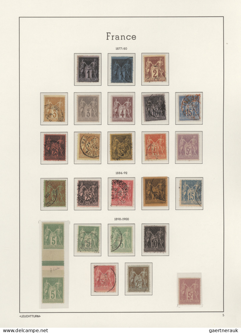 France: 1876/1900, Type Sage, Used And Mint Collection Of 47 Stamps (plus One Co - Colecciones Completas