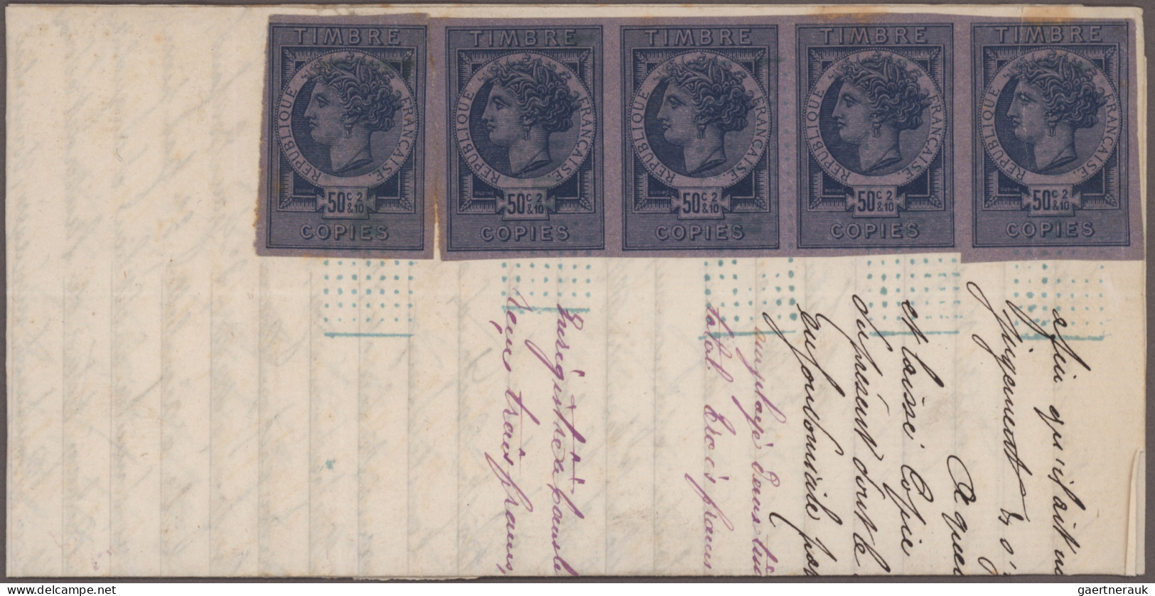 France: 1876/1914, Lot Of 16 Entires, Incl. E.g. Nice Range Of Sage Frankings, T - Colecciones Completas