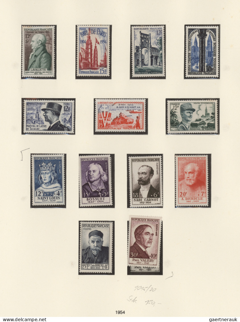 France: 1880/2000 (ca.), Comprehensive Mint And Used Balance In Eleven Albums, F - Sammlungen
