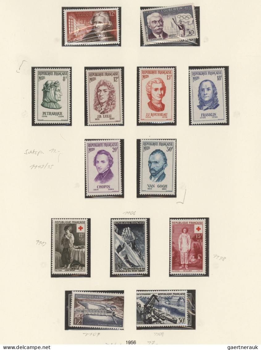 France: 1880/2000 (ca.), comprehensive mint and used balance in eleven albums, f