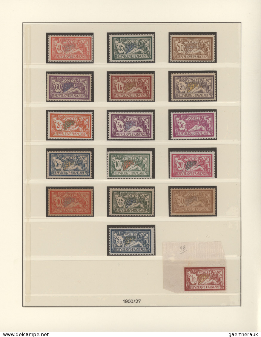 France: 1900/1927, Type Merson, MNH Collection Of 17 Stamps (only 50c. GC With G - Collections