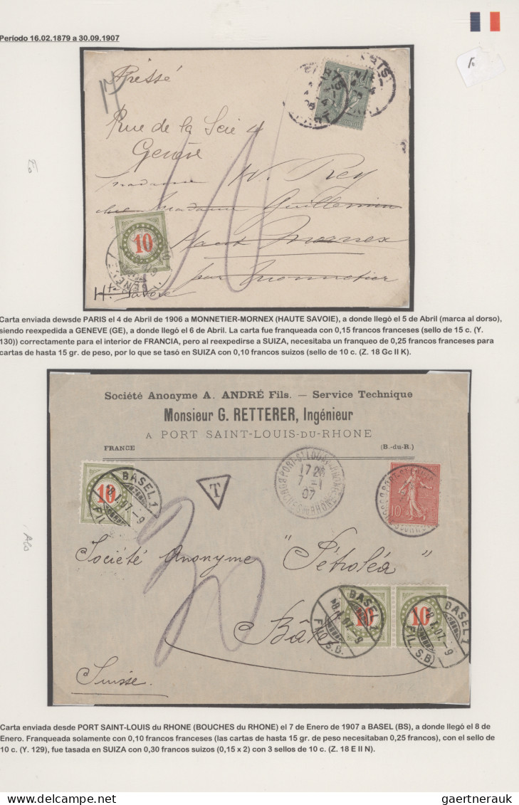 France: 1900/1938 Ca.: Collection Of 38 Covers, Postcards And Postal Stationery - Colecciones Completas