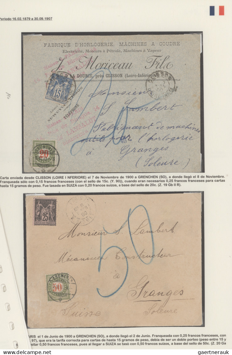 France: 1900/1938 Ca.: Collection Of 38 Covers, Postcards And Postal Stationery - Collections