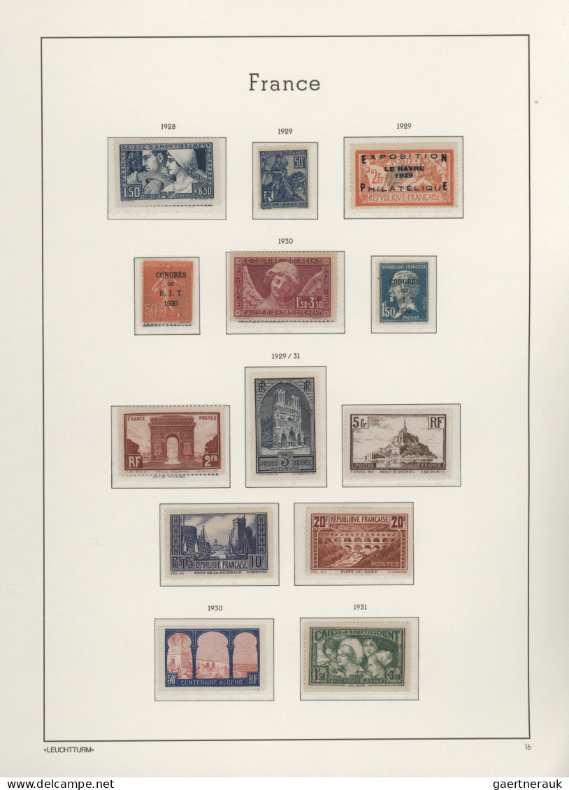 France: 1900/1944, Almost Exclusively Mint Collection In A Lighthouse Hingeless - Verzamelingen