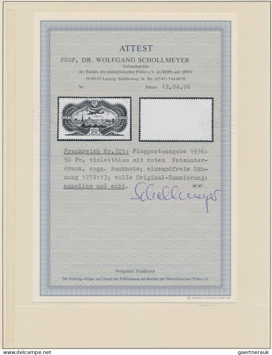 France: 1927/1936, A Decent Mint Collection Of Airmails, Top Set "Ile De France" - Sammlungen