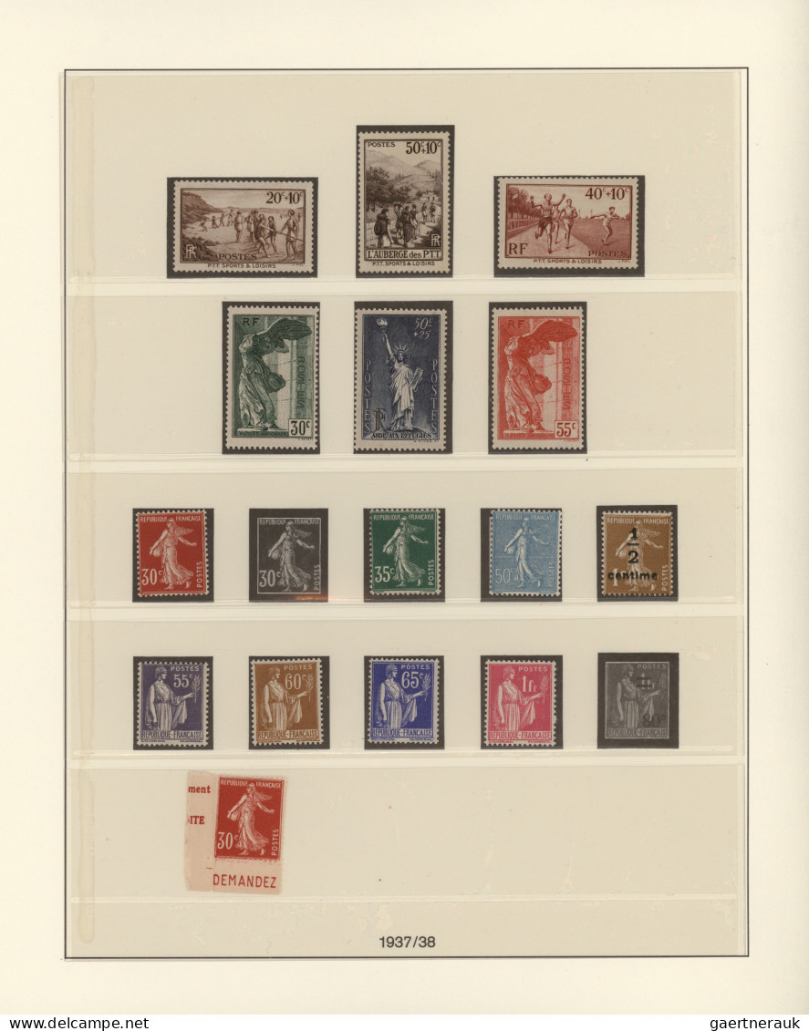 France: 1932/1944, a decent MNH collection in a Lindner hingeless album (only 19