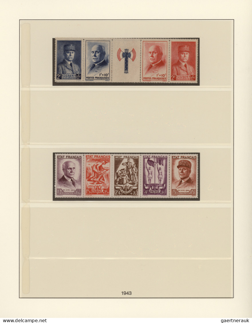 France: 1932/1944, a decent MNH collection in a Lindner hingeless album (only 19