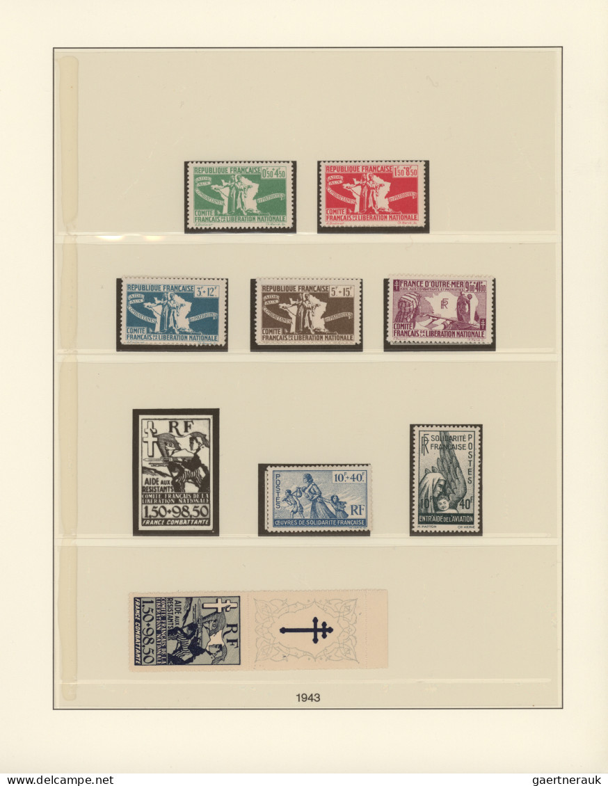 France: 1932/1944, a decent MNH collection in a Lindner hingeless album (only 19