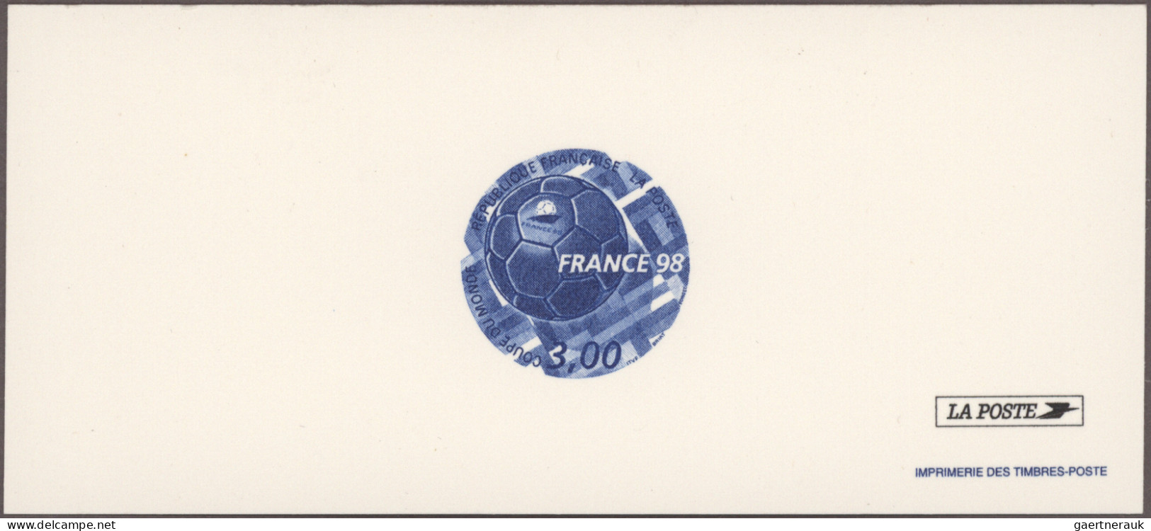 France: 1990/2000: Collection Of 348 Engravings Of French Postal Stamps, Housed - Sammlungen