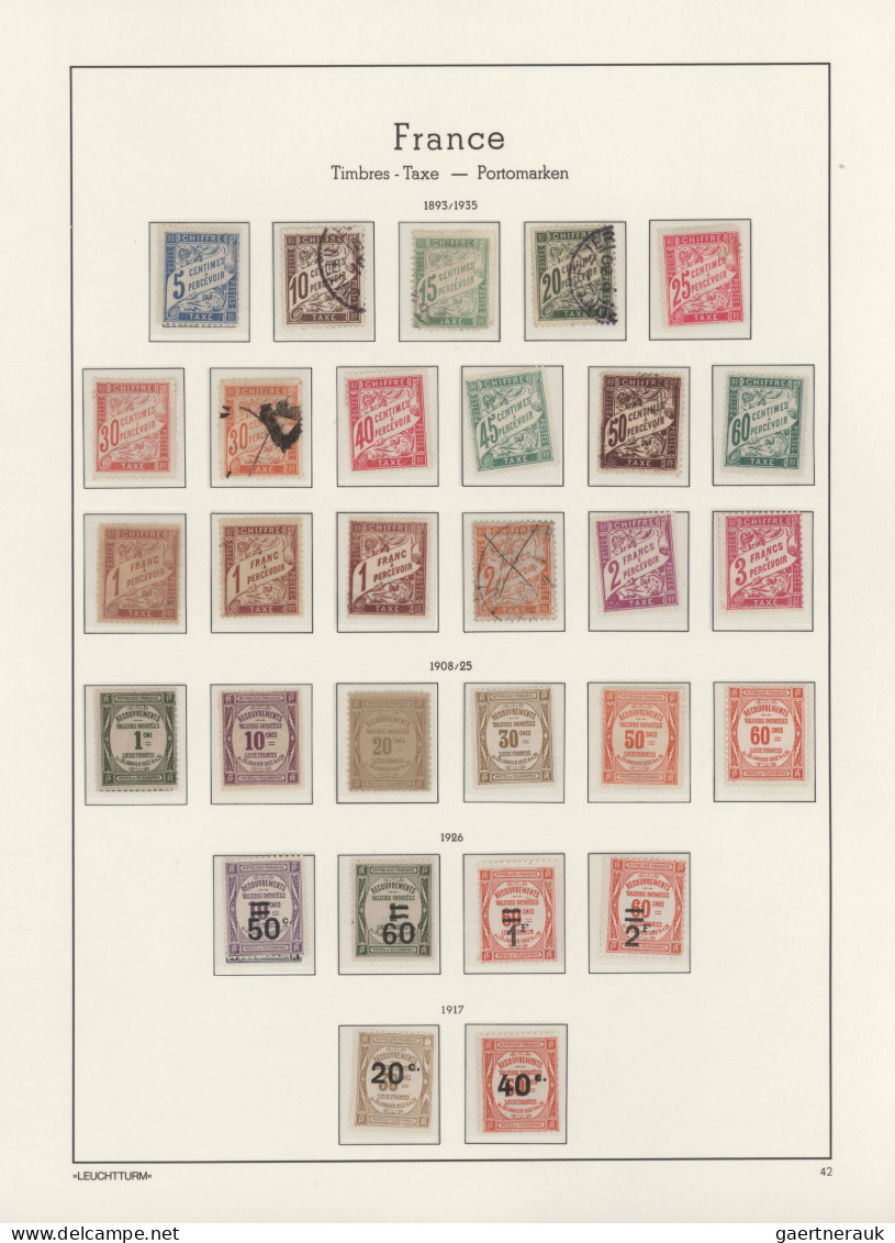 France - Postage Dues: 1859/1946, Mint And Used Collection Of 78 Stamps On Light - 1859-1959 Used