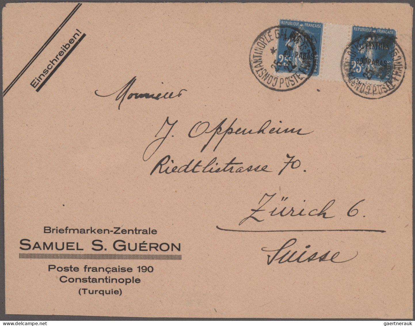 French Post Offices In The Levant: 1900/1922 Group Of 15 Covers, Picture Postcar - Otros & Sin Clasificación