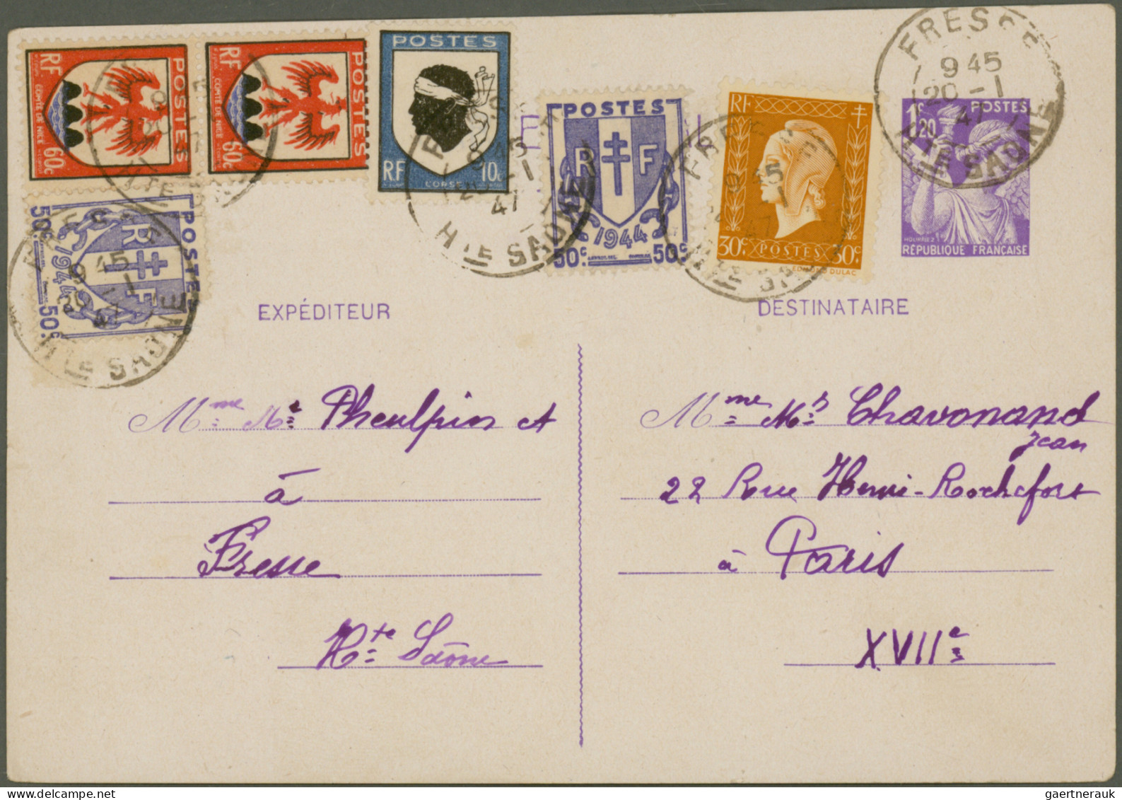 France - Postal Stationery: 1873/1943, Assortment Of Apprx. 105 Stationeries Inc - Autres & Non Classés