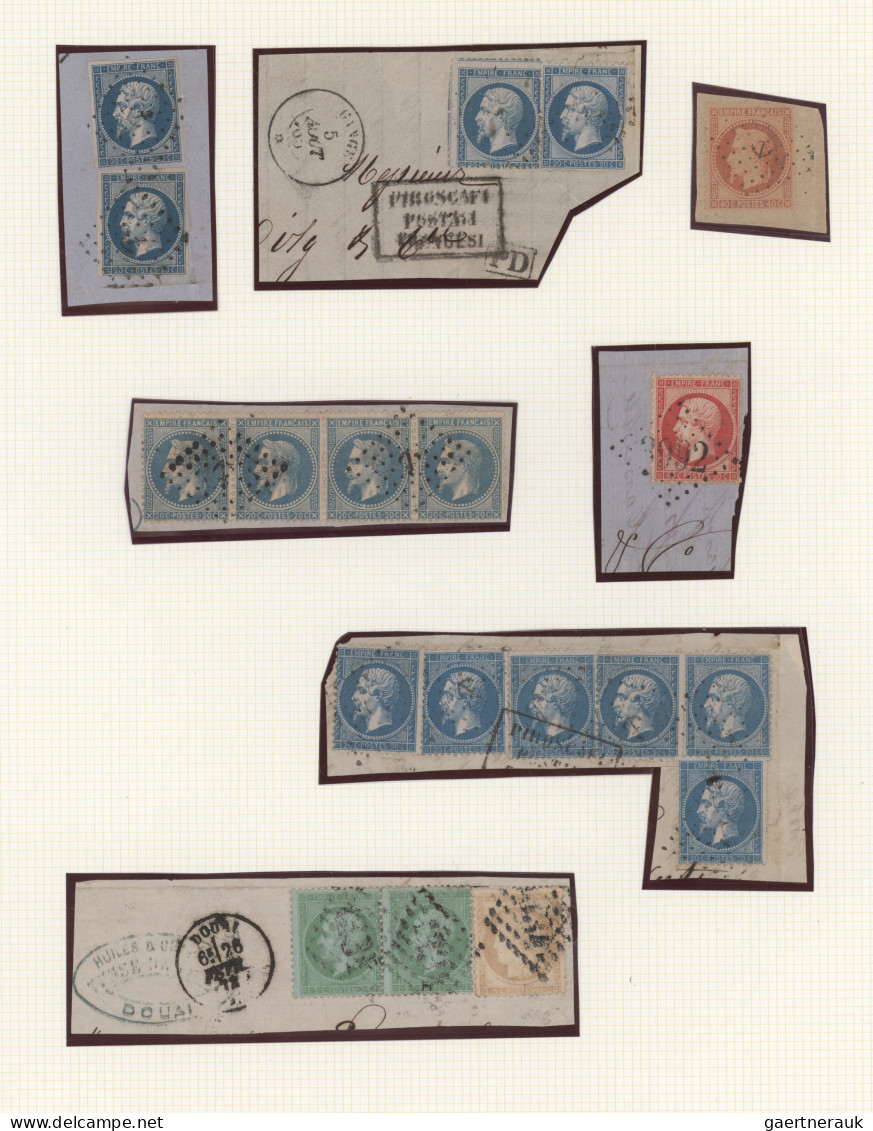 France - Post Marks: 1860/1900 (ca.), Petty Collection Of 40 Stamps Napoleon+Cer - 1877-1920: Semi-Moderne