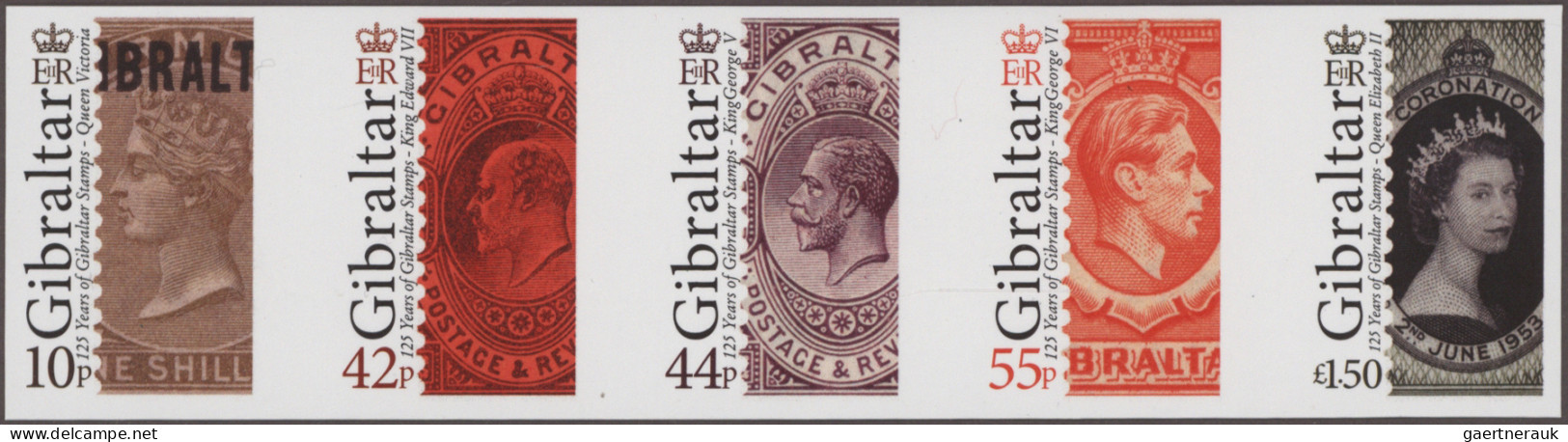 Gibraltar: 2001/2014. Collection containing 1562 IMPERFORATE stamps (inclusive s