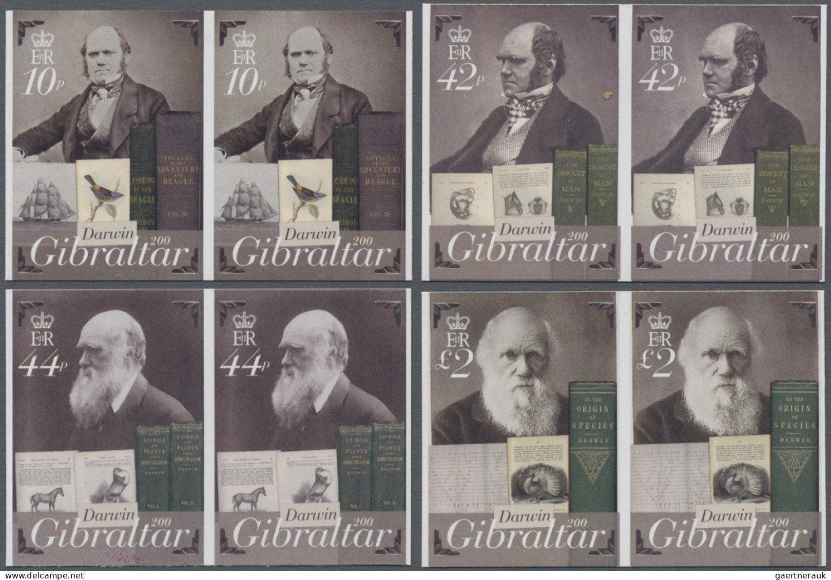 Gibraltar: 2001/2016. Collection containing 3701 IMPERFORATE stamps and 137 IMPE