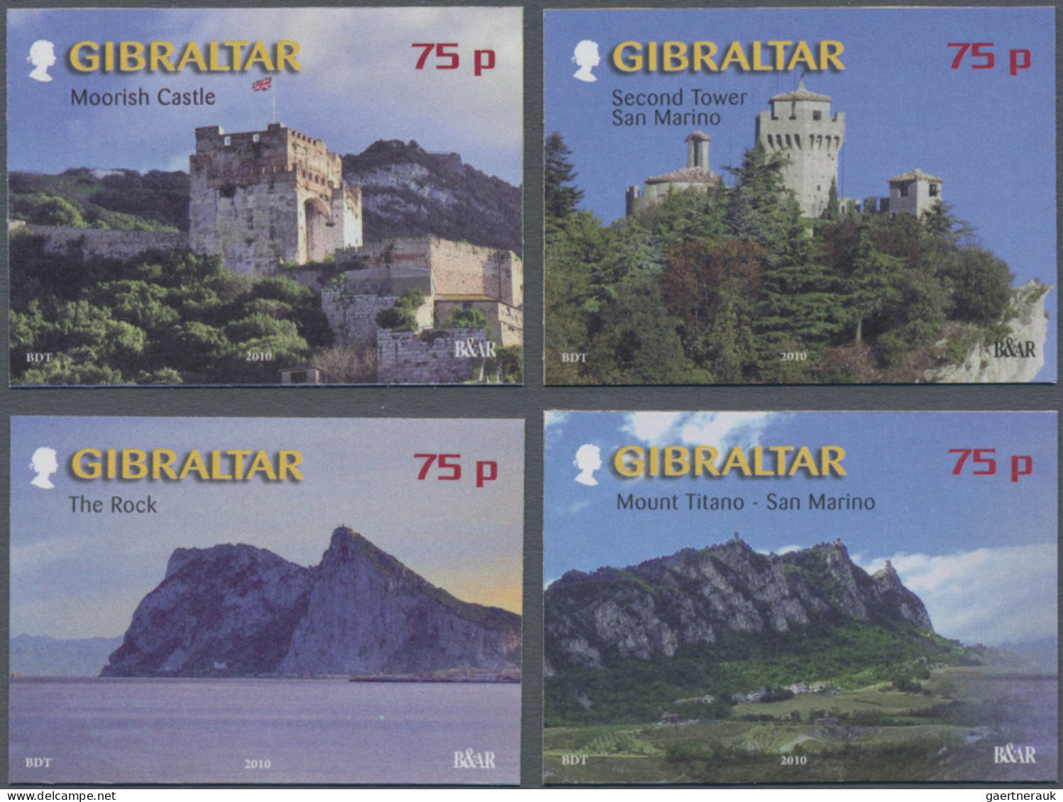 Gibraltar: 2002/2013. Collection Containing 201 IMPERFORATE Stamps (inclusive S/ - Gibraltar