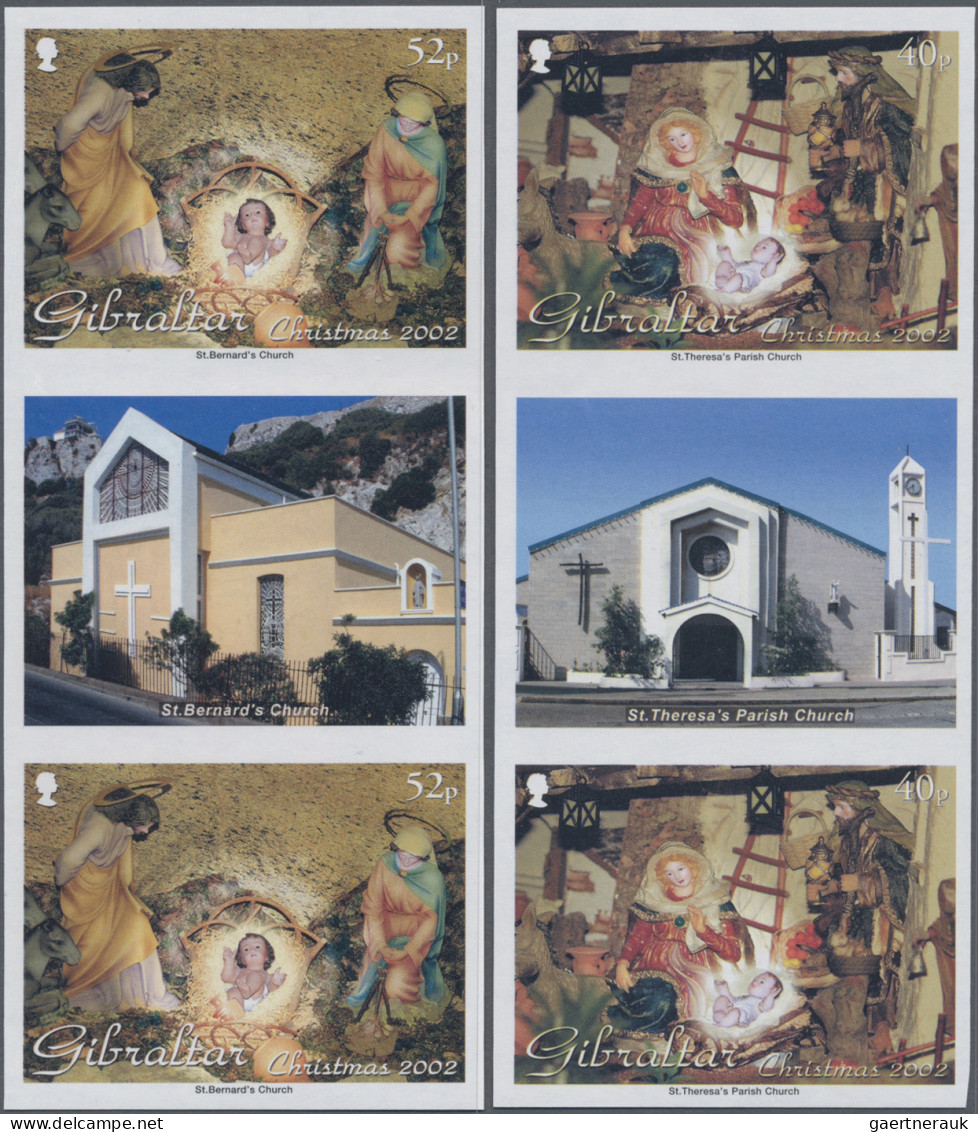 Gibraltar: 2002/2013. Collection containing 201 IMPERFORATE stamps (inclusive s/