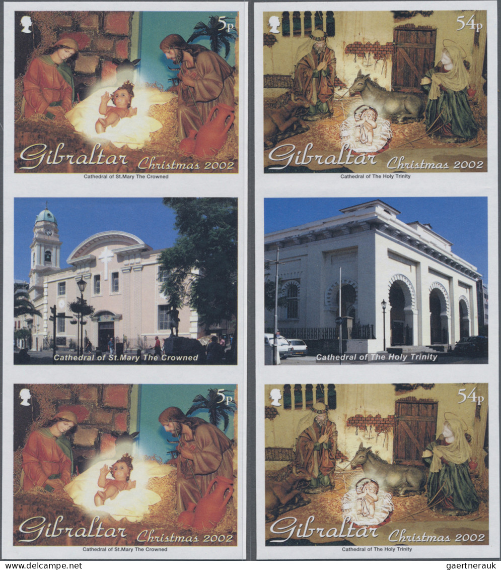 Gibraltar: 2002/2013. Collection containing 201 IMPERFORATE stamps (inclusive s/