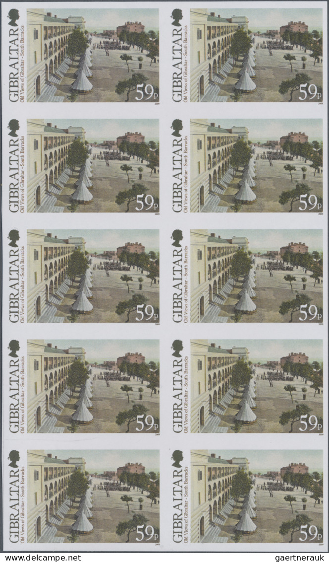 Gibraltar: 2002/2013. Collection containing 201 IMPERFORATE stamps (inclusive s/