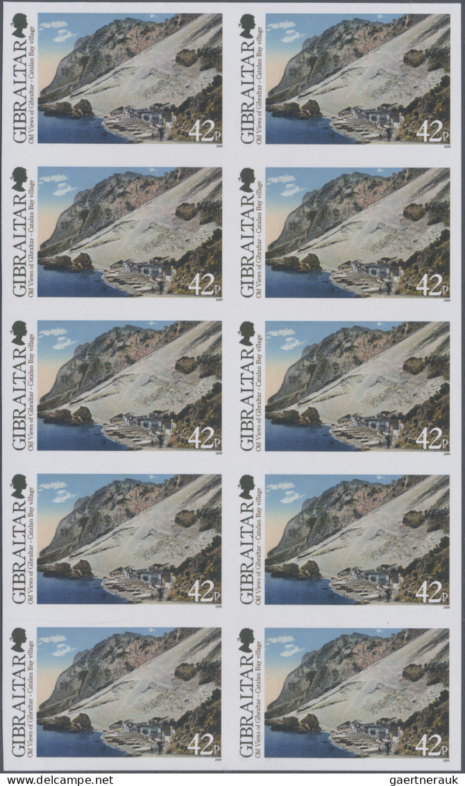 Gibraltar: 2002/2013. Collection containing 201 IMPERFORATE stamps (inclusive s/