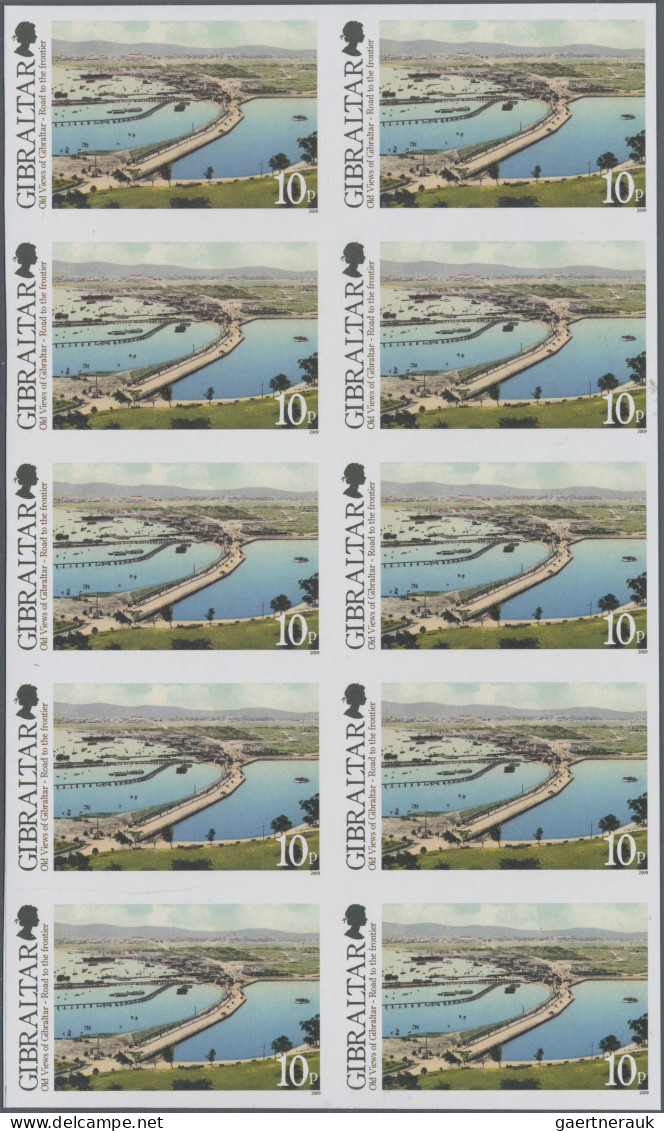 Gibraltar: 2002/2013. Collection containing 201 IMPERFORATE stamps (inclusive s/