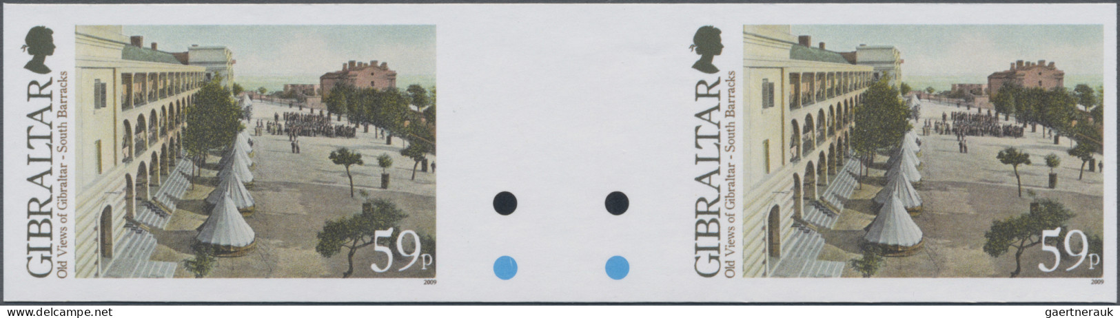 Gibraltar: 2002/2013. Collection containing 201 IMPERFORATE stamps (inclusive s/