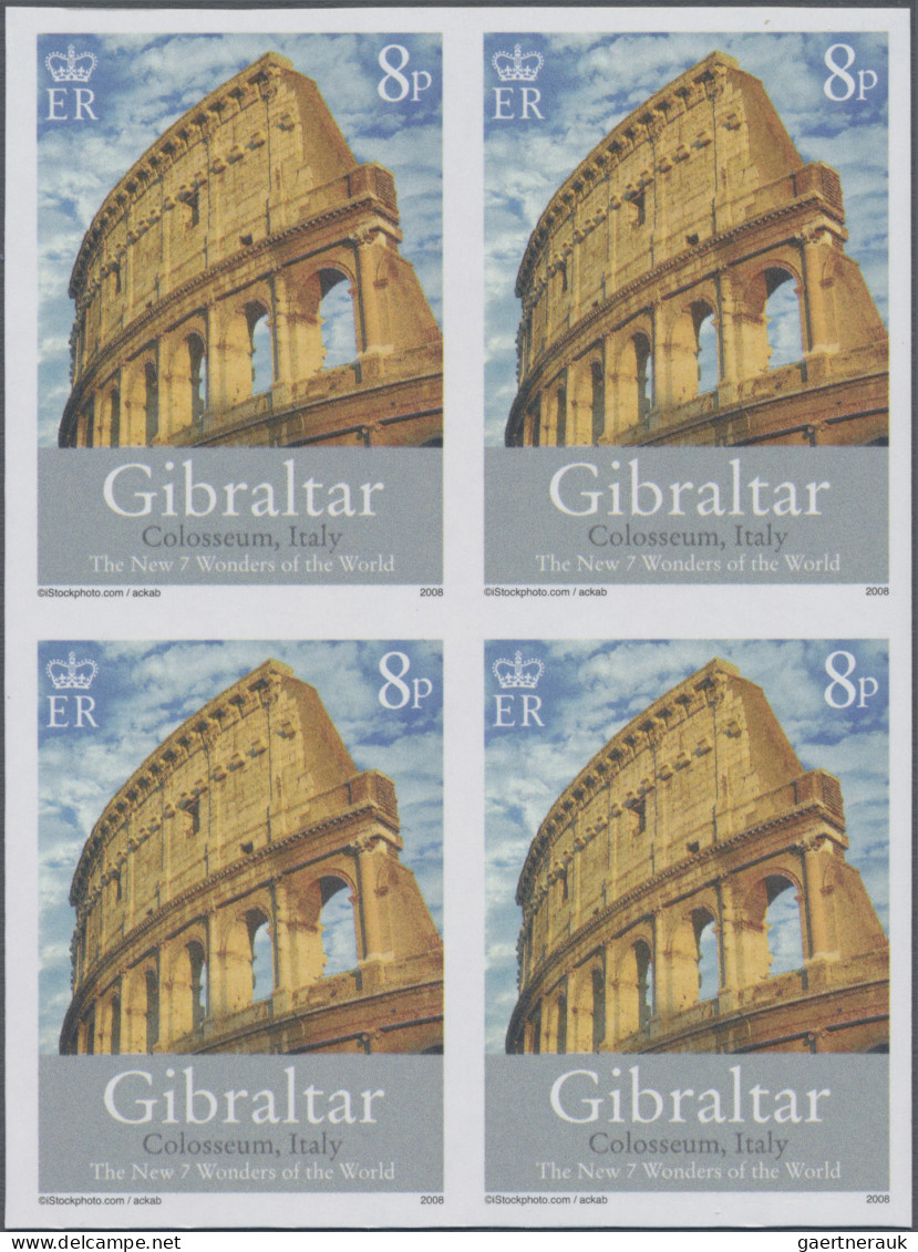 Gibraltar: 2002/2013. Collection containing 201 IMPERFORATE stamps (inclusive s/